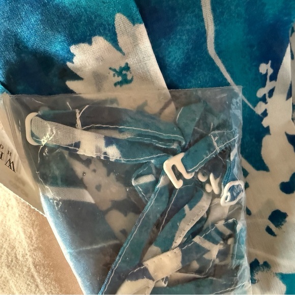 White House Black Market Blue and White Floral Bustier size 4 - Picture 7 of 9